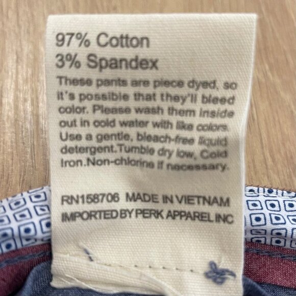 Perk Flat Front Slim Fit Stretch Feel Good Chinos Men’s 31x 32 Twill Casual NEW - Picture 13 of 13